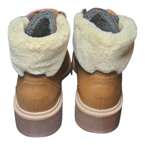 Clarks Brown Beige Fur Lined Winter Boots US Multiple Sizes - Picture 7 of 13
